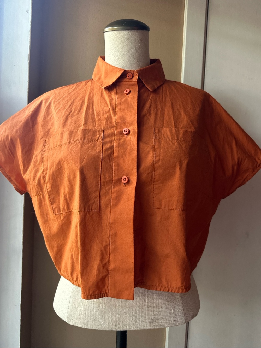 (nude) Buttonup crop top